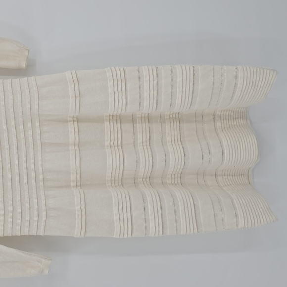 Sundance Sculptured Delight Sweater Dress Medium Winter White Cotton Silk Size M - Picture 3 of 8
